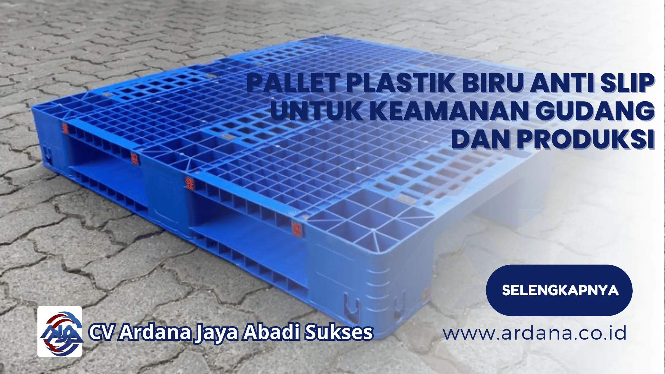 Pallet Plastik Biru Anti Slip untuk Keamanan Gudang dan Produksi