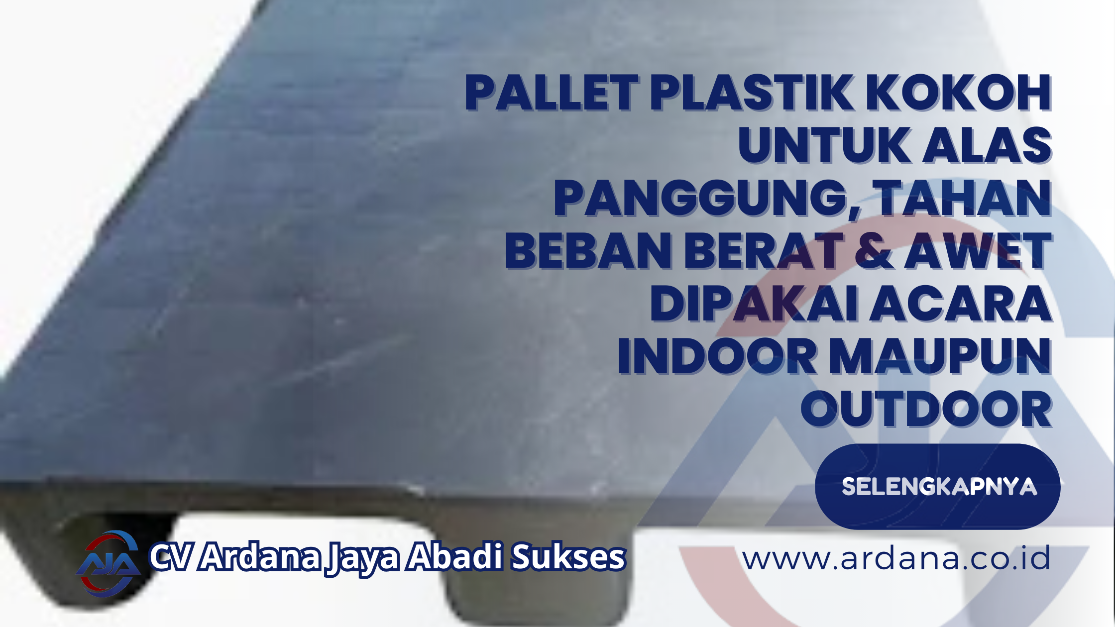 Pallet Plastik Kokoh untuk Alas Panggung, Tahan Beban Berat & Awet Dipakai Acara Indoor maupun Outdoor